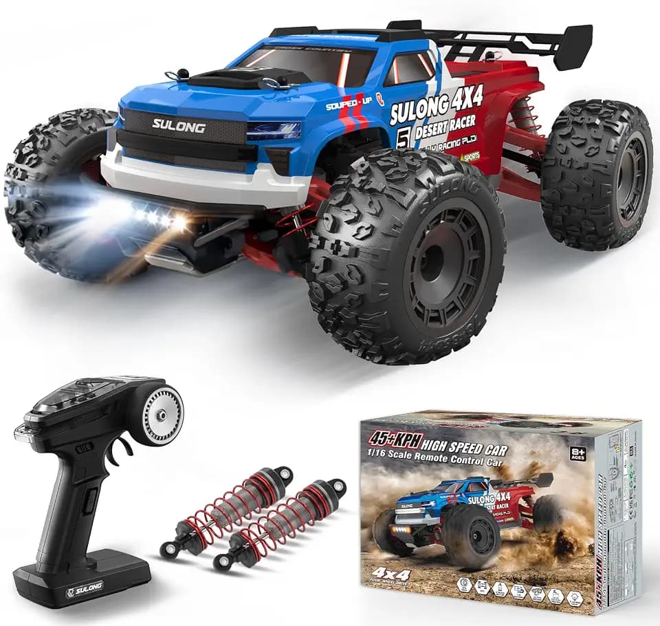 Tigora RC Cars 45 KPH, 4WD Offroad RC Truck for Adults & Teens, All Terrain Fast Remote Control Car with 2 Batteries, 60 Mins Playtime, 4X4 Hobby Grade Electric Vehicle