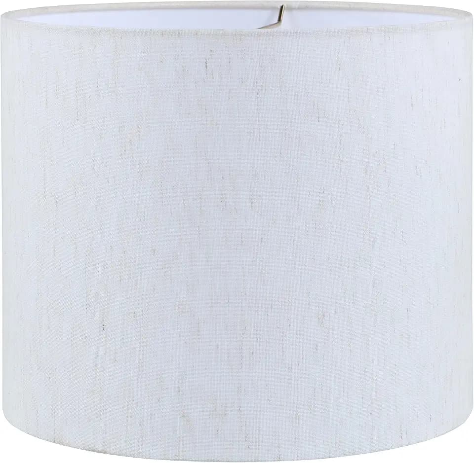 Aspen Creative 31619 Transitional Drum (Cylinder) Shaped Spider Construction Lamp Shade in Off White, 12" Wide (12" x 12" x 10")