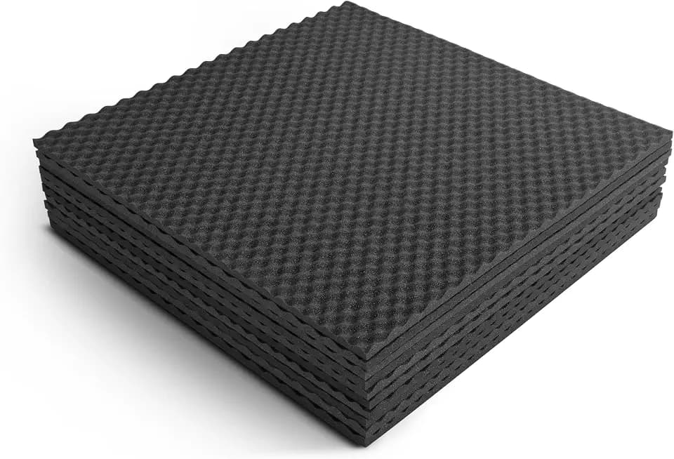 FLYFOAM | Schallabsorber aus Polyurethanschaum, 10 Stück à 100 x 100 x 3 cm, D25 mit Brandverhalten HF1-UL94, zur Absorption und Schalldämmung, Made in Italy