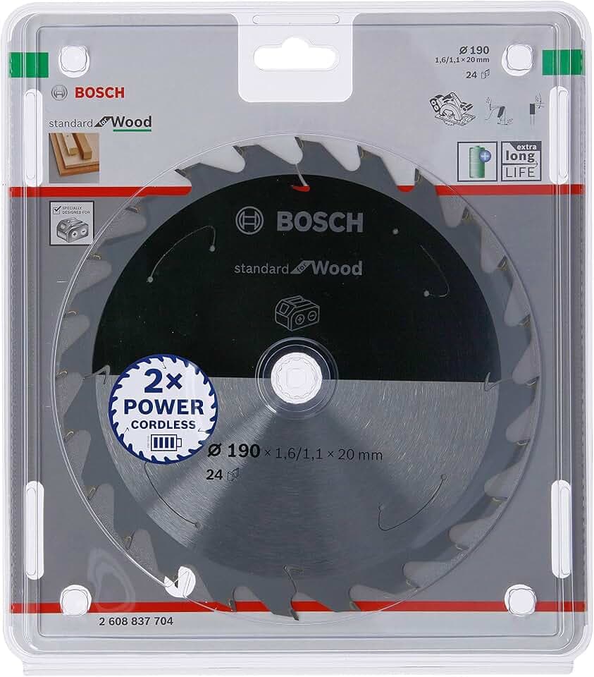 Bosch 1x PRO Wood cordless Kreissägeblatt, 190 x 1,6 x 20 mm, T24