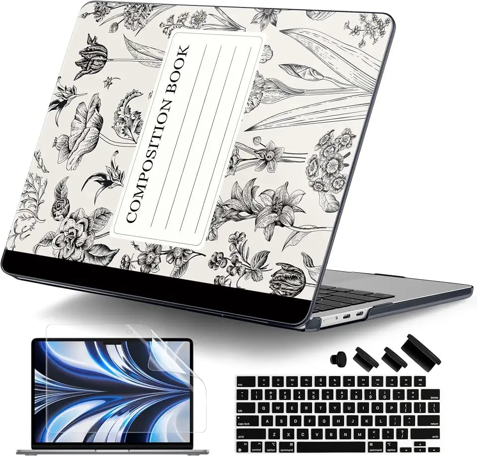 DONGKE for MacBook Air 13 inch Case M5 M4 M3 M2 2026-2022, Printed Case