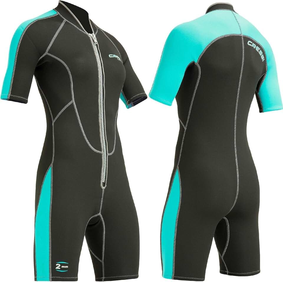 Cressi Lido Lady Shorty Wetsuit 2mm - Damen Neoprenanzug für alle Wassersportarten