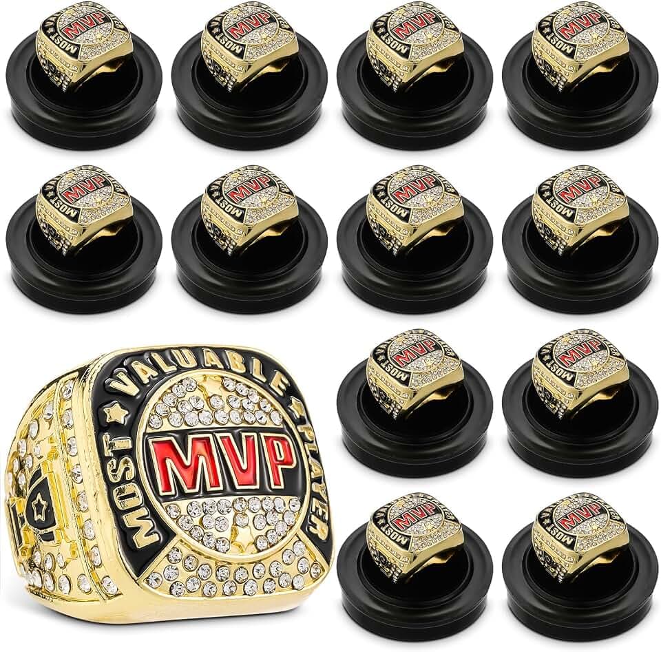 6/12 Pcs MVP Rings MVP Championship Award Trophy