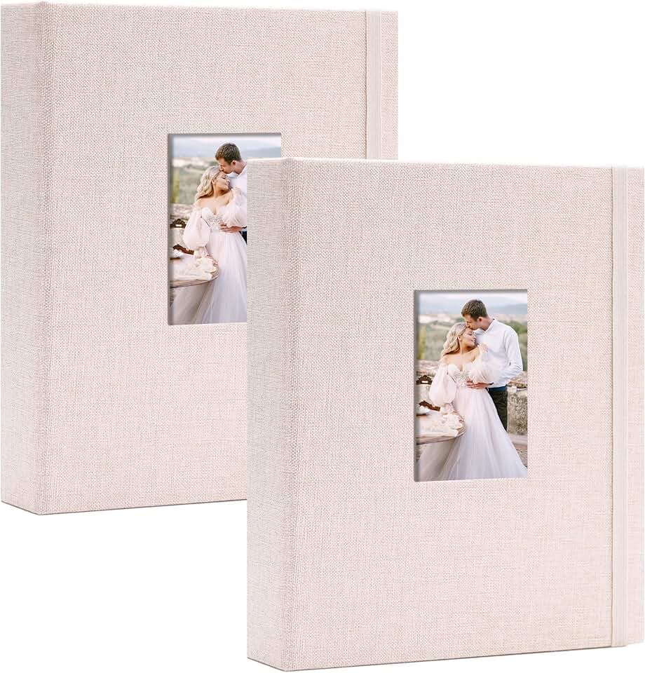 Vienrose Polaroid Fotoalbum 104 Taschen für Instax Mini Beige 2 Pack