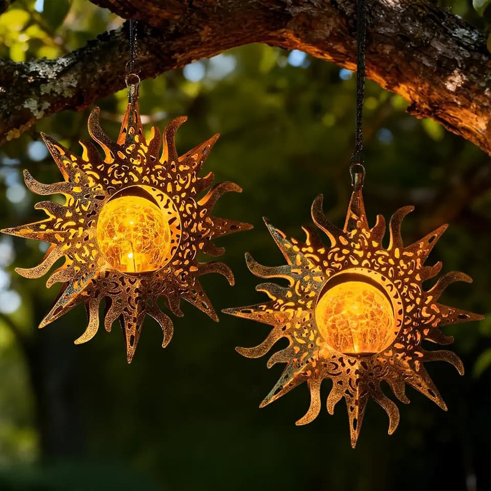 Solar Lanterns Outdoor Waterproof, Hanging Lights Yard Decor Gifts for Mom