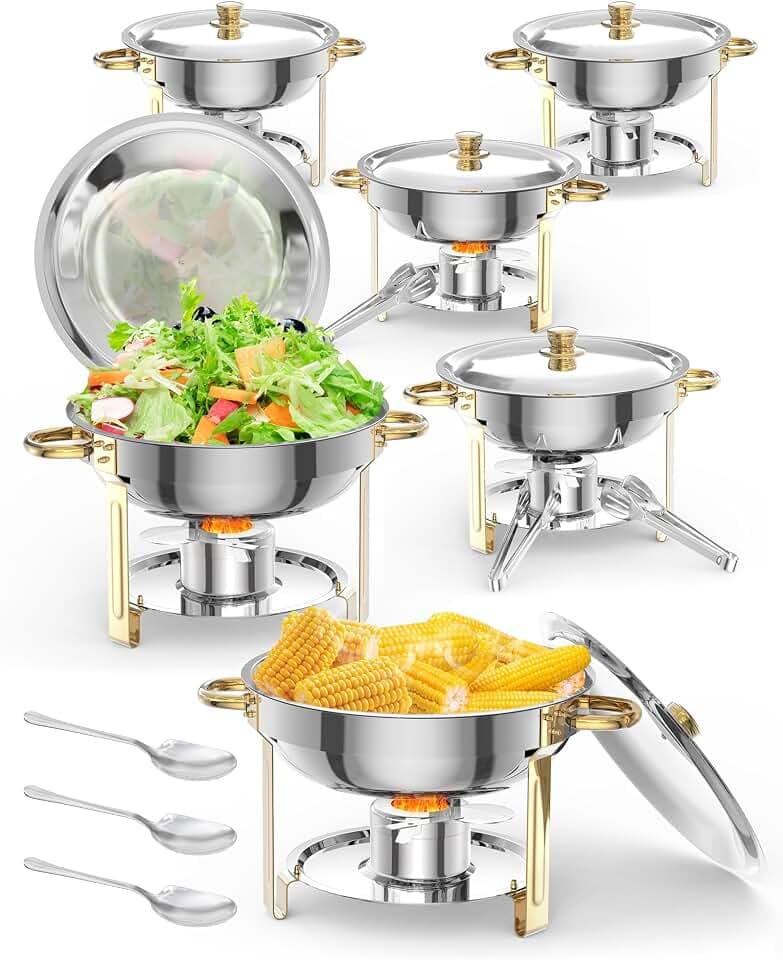 Garvee 6 Pack Chafing Dishes for Buffet, Food Warmers for Parties Buffet