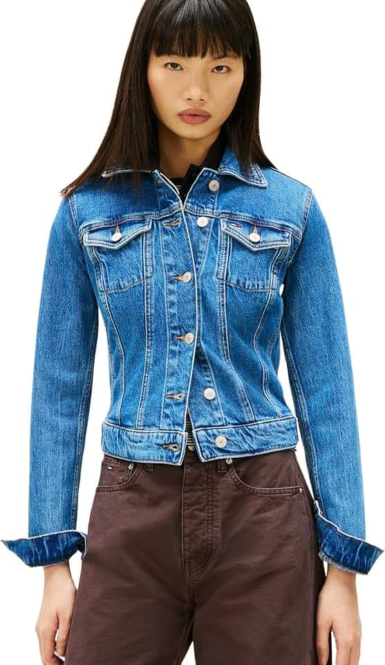 Tommy Jeans Damen Vivianne Skn Jacket Ci8132 Ext Dw0dw22489 Trucker-Jacke (1er Pack)
