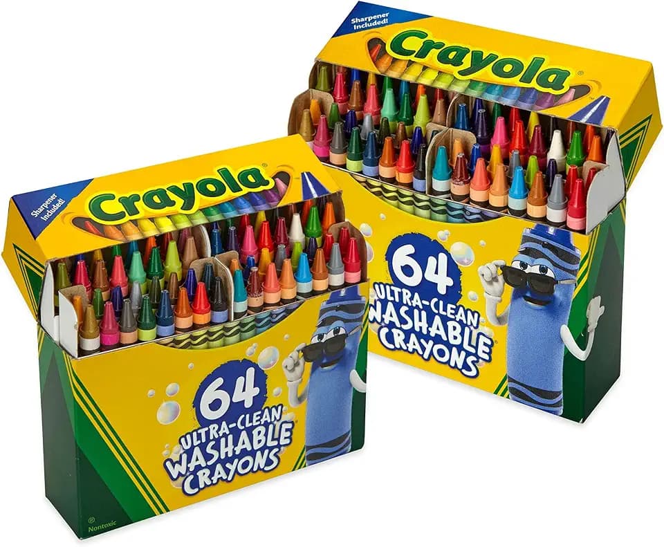 Crayola Washable Crayons for Kids 64ct, School Supplies, Amazon Exclusive