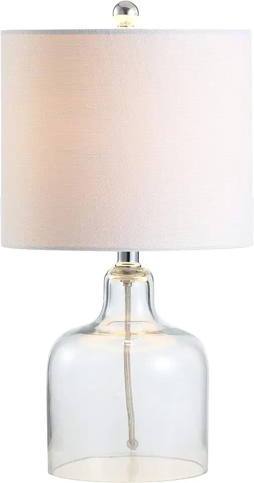 JONATHAN Y Gemma Glass Bell Table Lamp 19", Clear