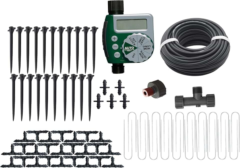 Orbit 91945 Tomato Garden Drip Irrigation Watering Kit w/Automatic Watering Timer