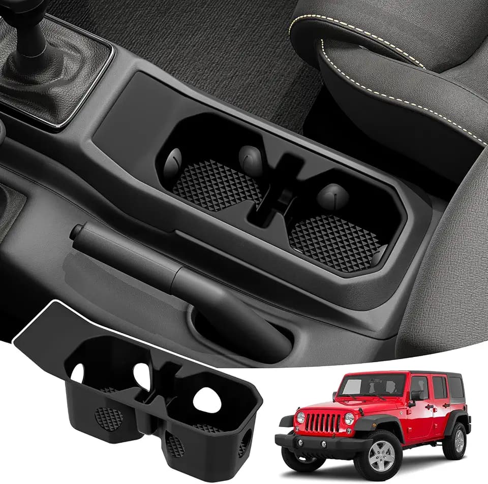 Cup Holder Coaster Insert Fit for 2018-2026 Jeep Wrangler/Gladiator