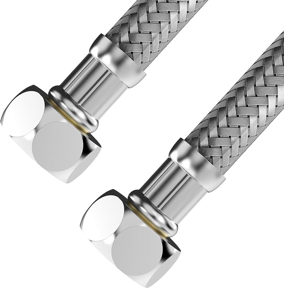 VARIOSAN Flexschlauch 17581, 1/2" ÜWM x 1/2" ÜWM, 300 mm, Edelstahlmantel, DVGW zertifiziert, Trinkwasser, flexibler Panzerschlauch