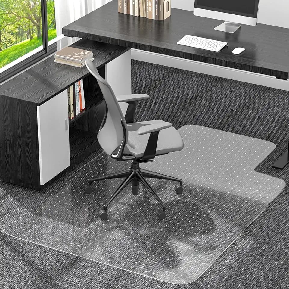 Office Chair Mat for Low Pile Carpet, 36"x48" Clear Smooth Glide with Lip
