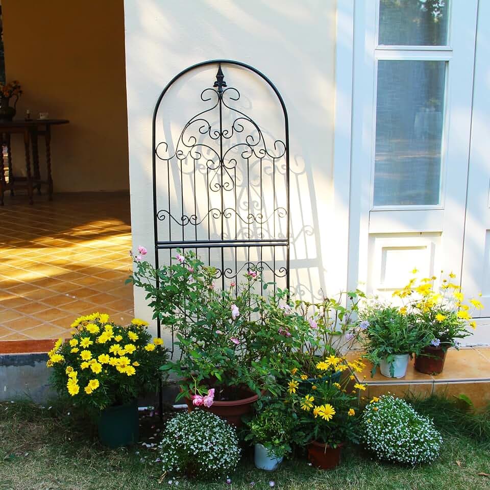 GARDEN Gartentrellis 150CM x 55CM x 1.3CM - Eisen, Einzigartiges Design, Robuste Konstruktion, Lattengitter für Rosen, Reben, Efeu, Clematis - Kletterpflanzenstütze