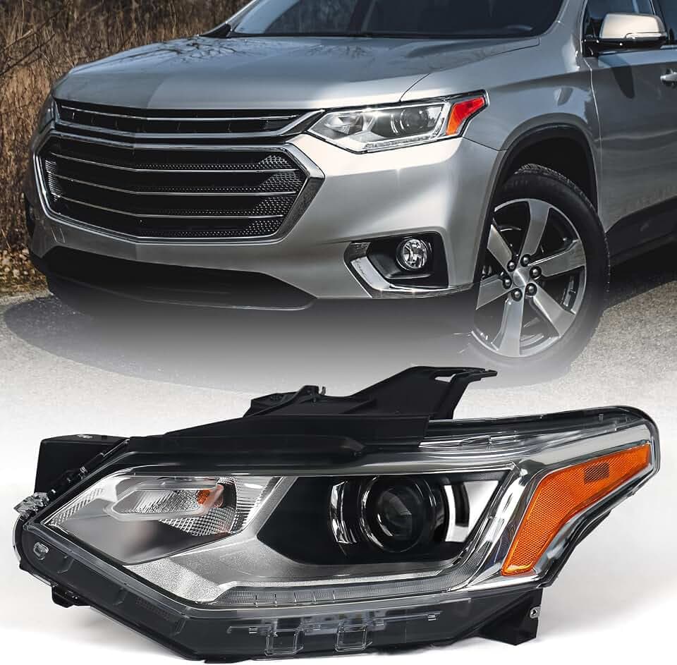 Headlights Compatible with Chevy Traverse 2018 2019 2020 2021 LH