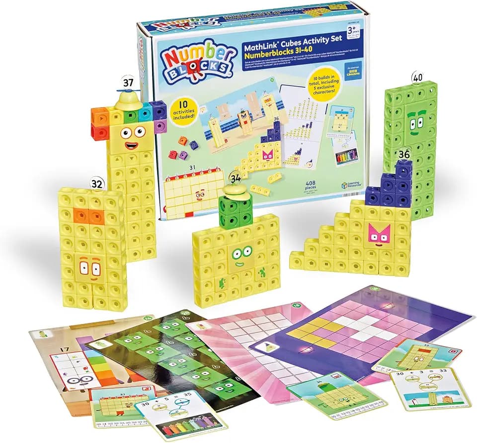 Learning Resources Numberblocks Mathlink Cubes 31-40 Aktivitätsset, ab 3