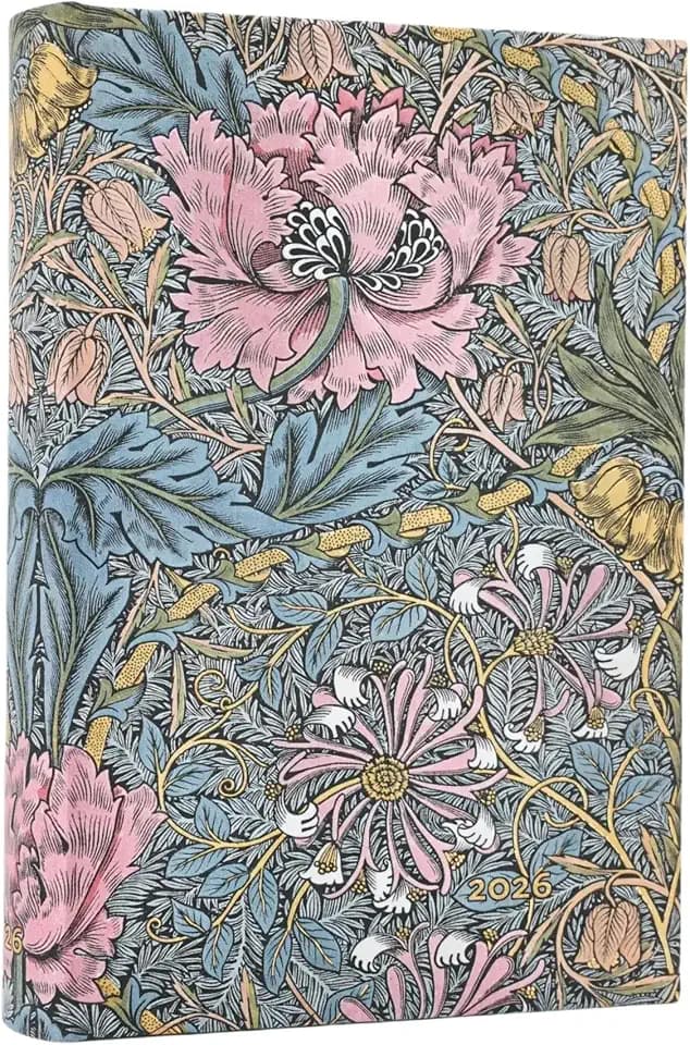 Paperblanks | 2026 Lied der Wildblumen | | 12-Monatskalender | Mini | Tagesüberblick | Elastikband-Verschluss | 416 Pg | 80 GSM