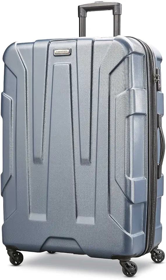 Samsonite Centric Hardside Expandable Luggage with Spinner Wheels, Blue Slate, Checked-Large 28-Inch