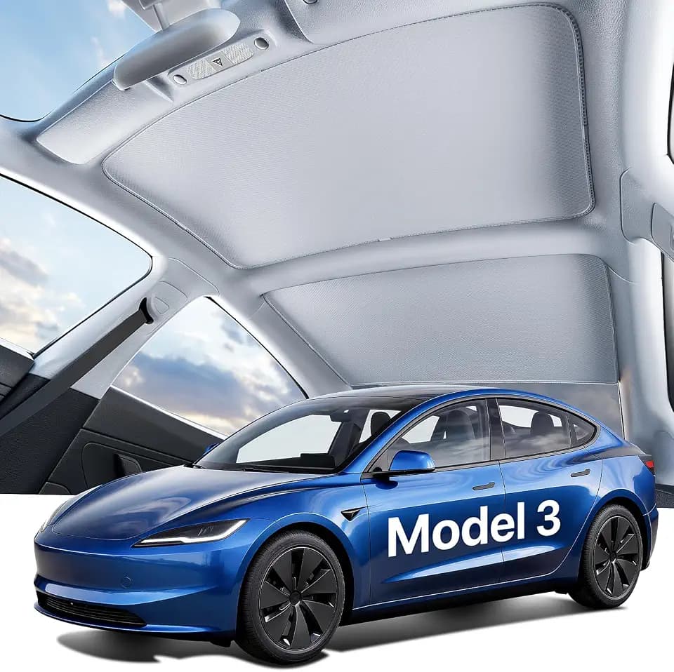Nmoiss Tesla New Model 3 Sunshade Roof (2024–2026) Double-Layer Never Sag
