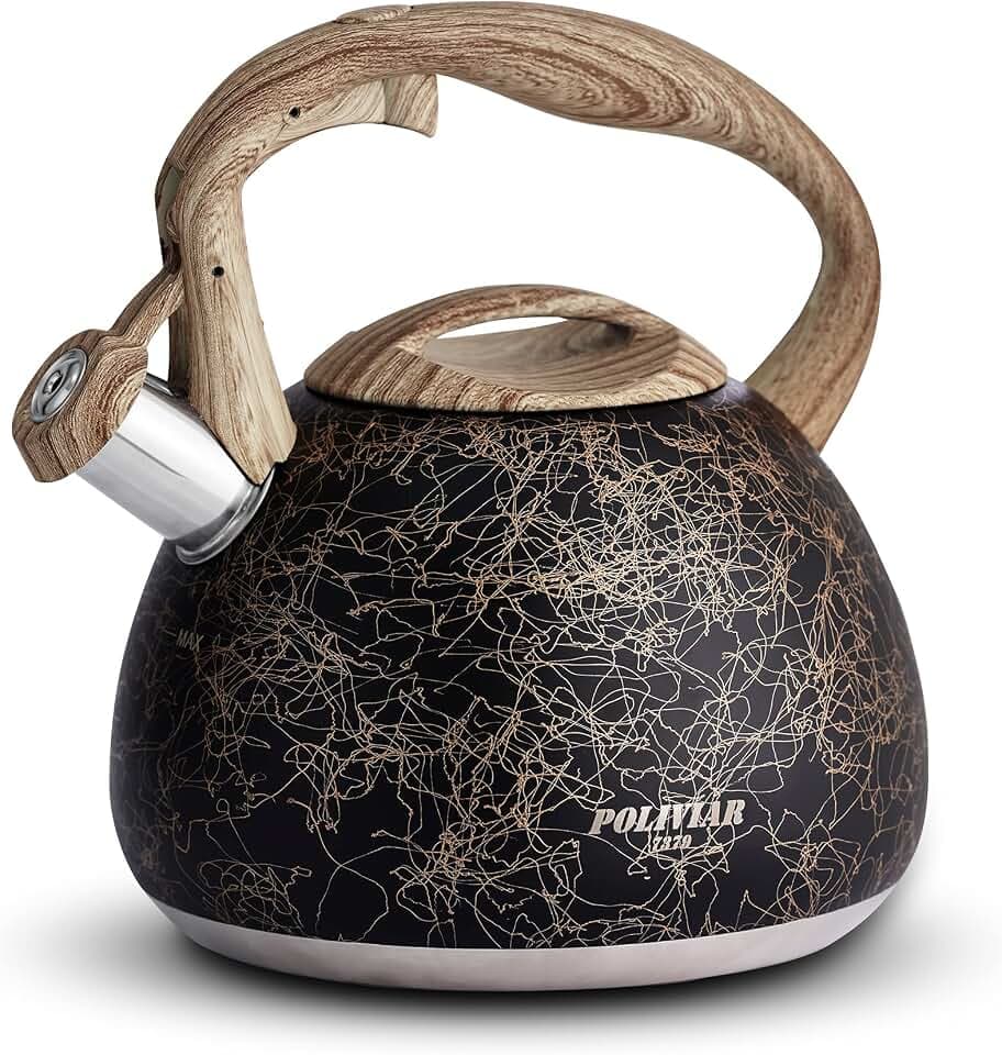 POLIVIAR Tea Kettle, 2.7 Quart