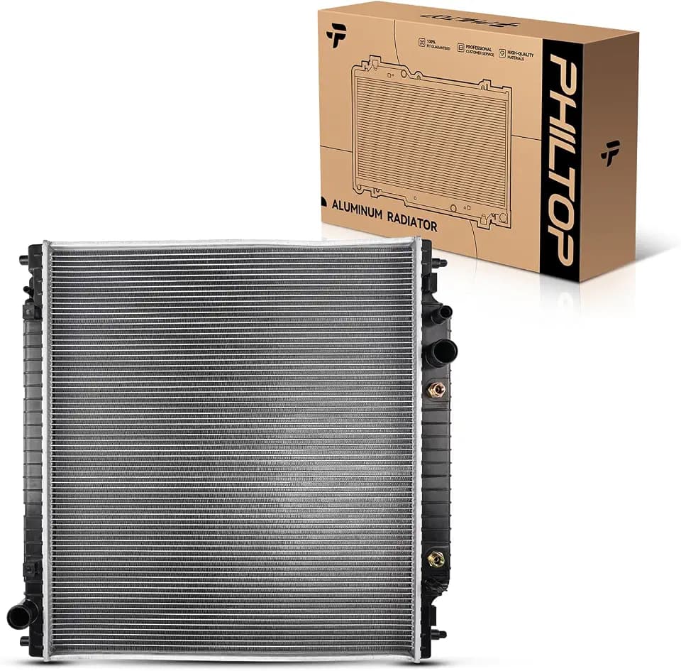PHILTOP Radiator Complete Radiator Compatible with F350 Super Duty 1999-2004, F250 Super Duty 1999-2004, Excursion 2000-2005 5.4L 29-3/4"W 26-7/16"H