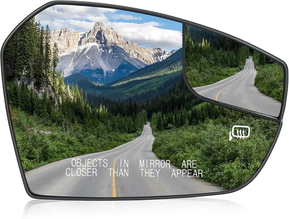 Right Passenger Side Mirror Glass Replacement Compatible with 2017 2018 Ford Escape Rear View Side Heated Mirror Replace GJ5Z17K707B