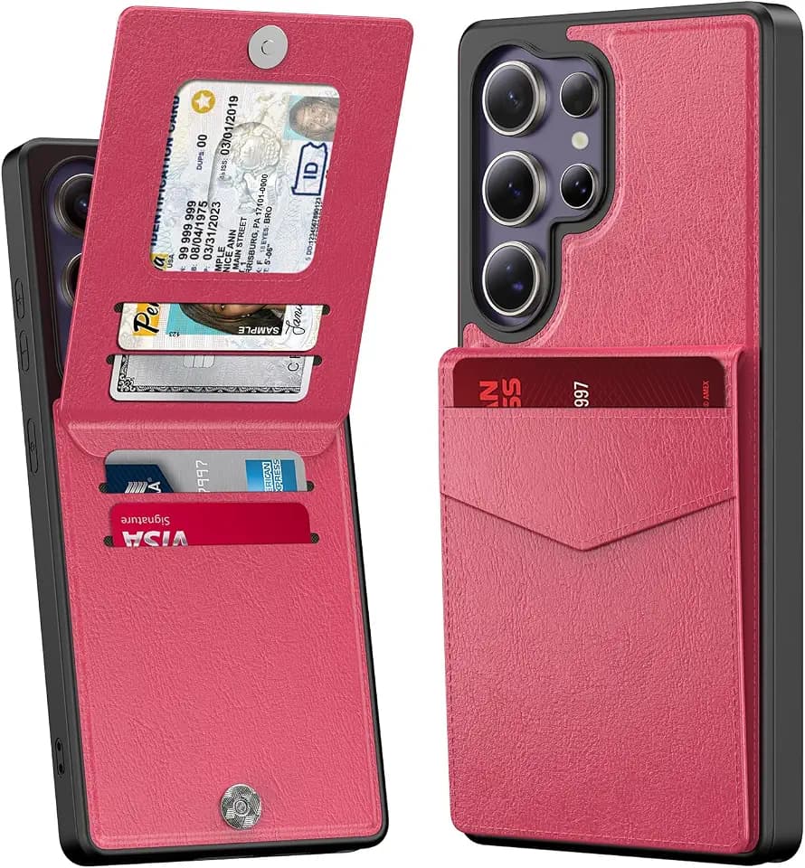 Bemal for Samsung Galaxy S25 Ultra Wallet Case, Built-in Card Slots Holder