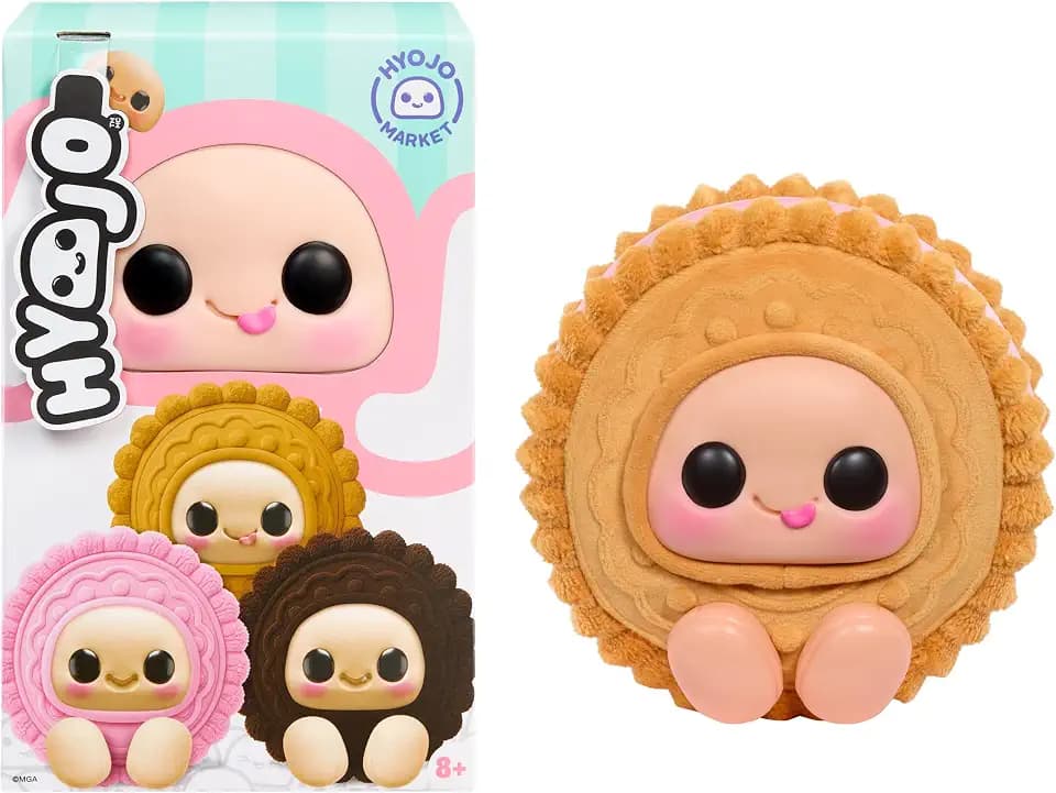Hyojo Market Cookie Sandwich Series, Blind Box Collectible Plush, Limited Edition Toy Gift, 3 to Collect, Chocolate, Strawberry, and Vanilla with Strawberry Crème, Great Gift for All Ages