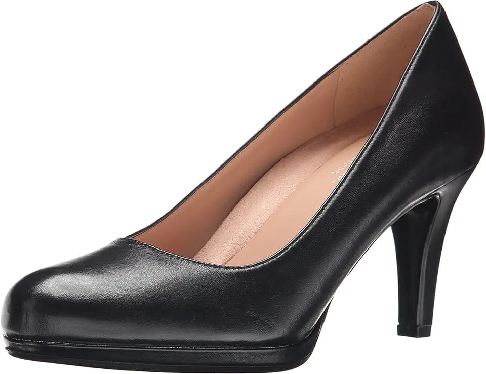 Naturalizer Women's Michelle Pump Black Leather 9 M