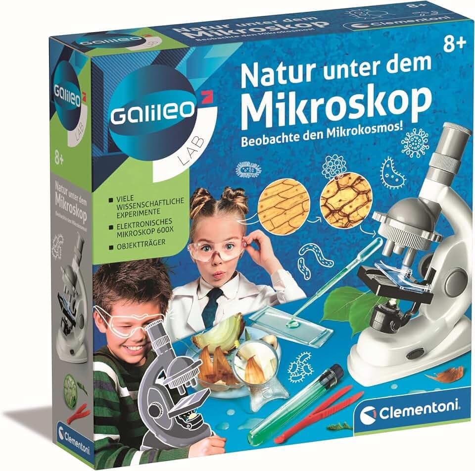 Clementoni Galileo Lab – Natur unter dem Mikroskop, Mikroskop für Kinder