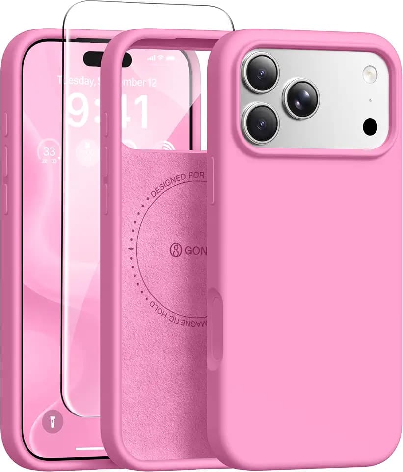 GONEZ for iPhone 18 Pro Case/iPhone 17 Pro Case, Soft Pink