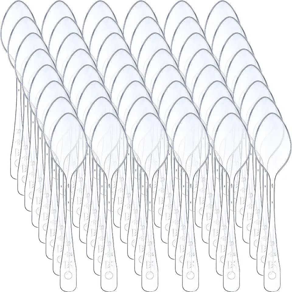 1000 Pcs Clear Mini Disposable Spoons for Desserts