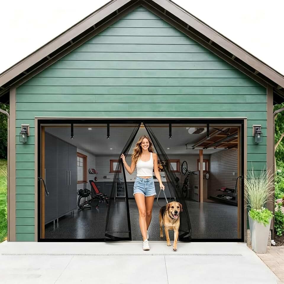 Magnetic Garage Door Screen 13x8ft for 1 Car Garage Carport Patio Porch