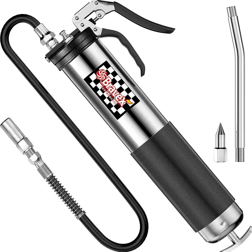Bravex Heavy Duty Professional Pistol Grip Grease Gun 6000 PSI