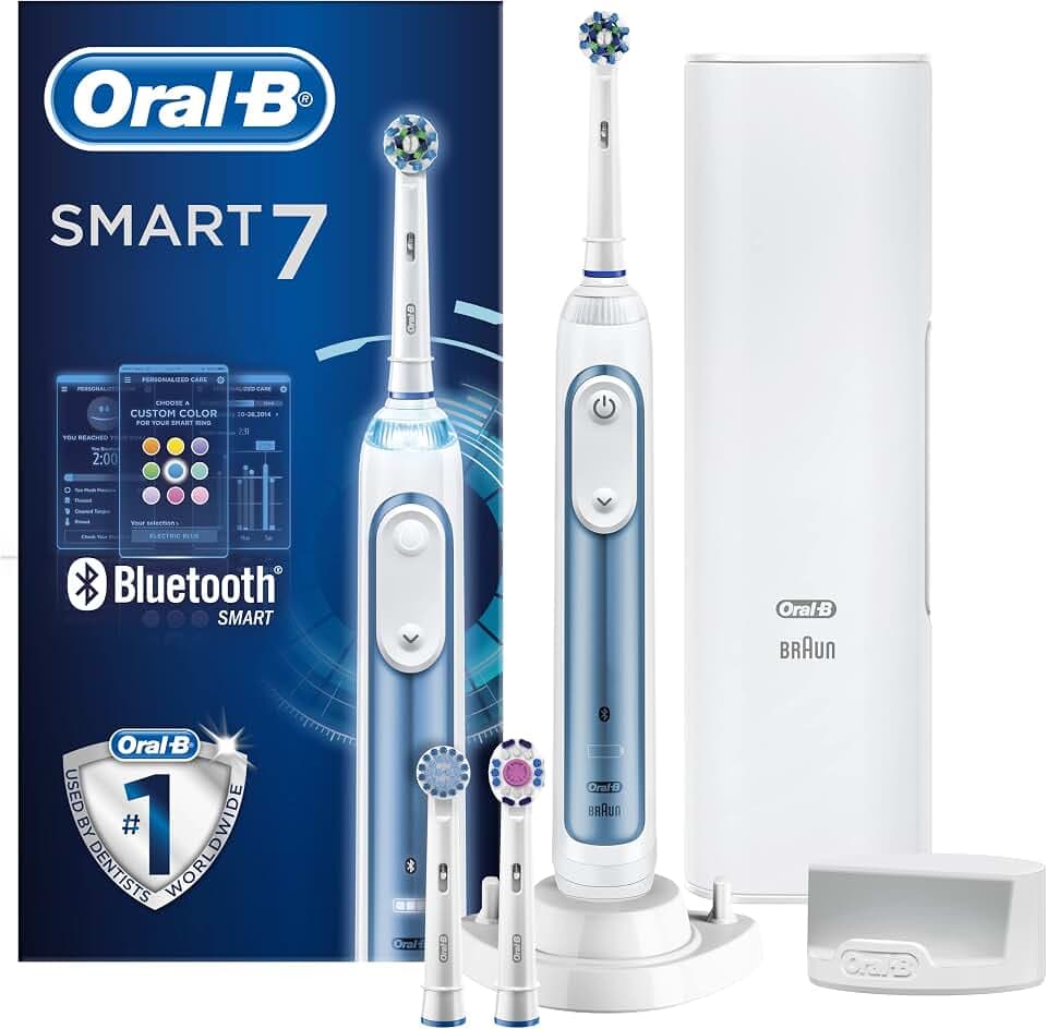 Oral-B INTELLIGENT 6 ELEKTRISCH WIEDERAUFLADBARE Zahnbürste powered by Braun – mit NEUEM Li-Ionen-Akku (NAVI mit 2-poligem UK-Stecker)