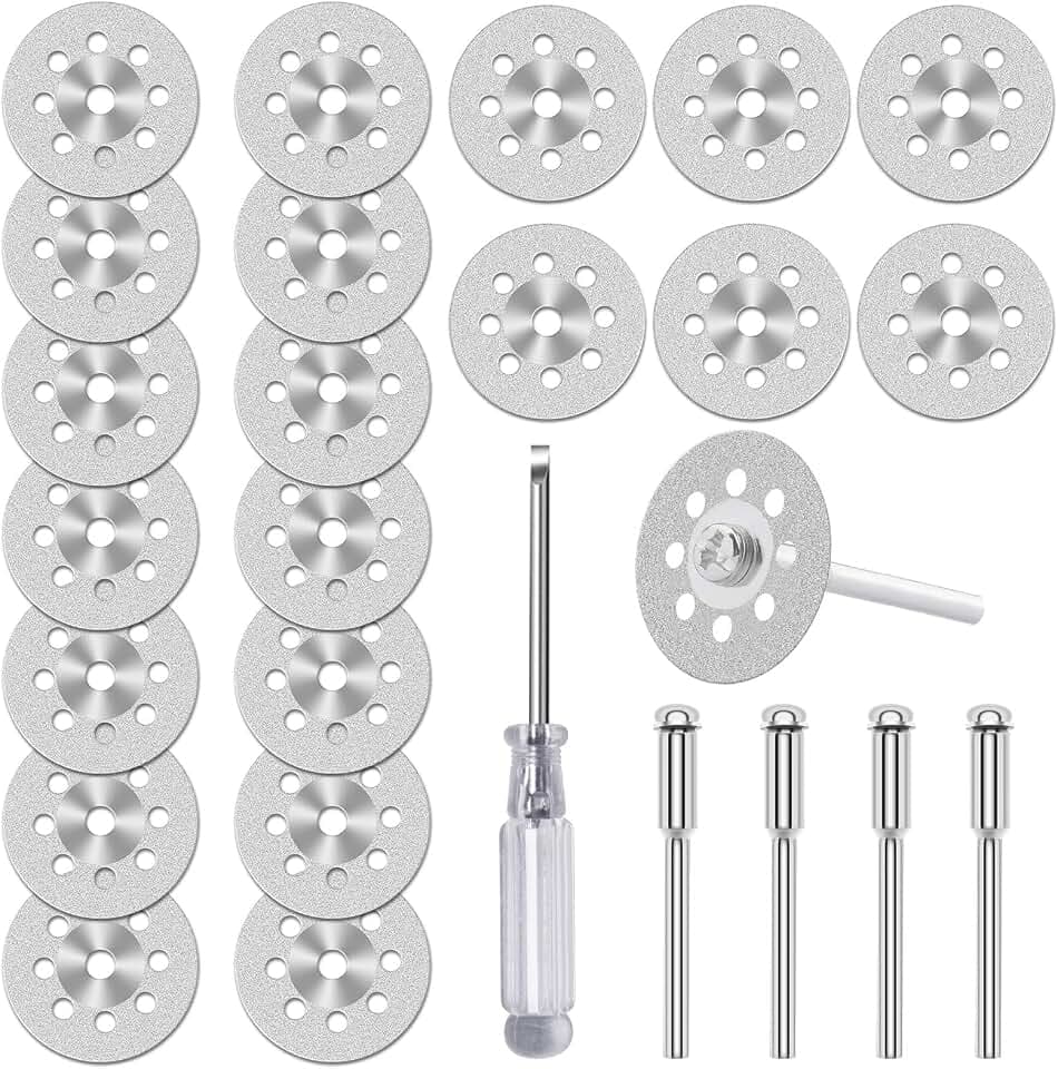 shengbenhao 20pcs Diamant Trennscheiben (22mm) für Dremel Rotationswerkzeug