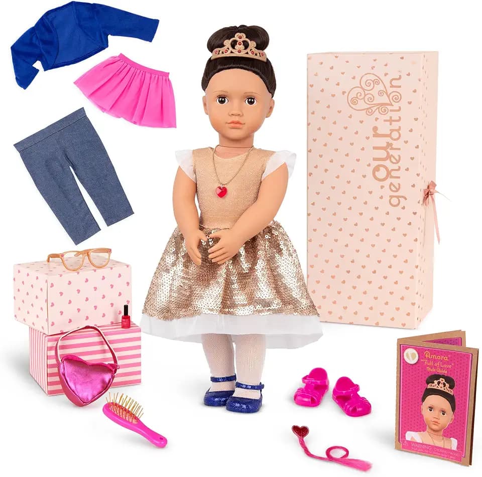 Our Generation Amora – 46 cm-Mode-Starterpuppe mit Herzmotiv
