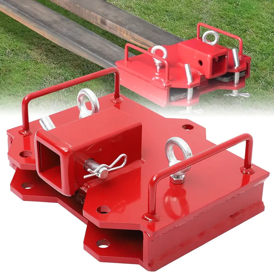 YINTATECH Dual Forklift Trailer Hitch Attachment, Fits to 5.5" Wide