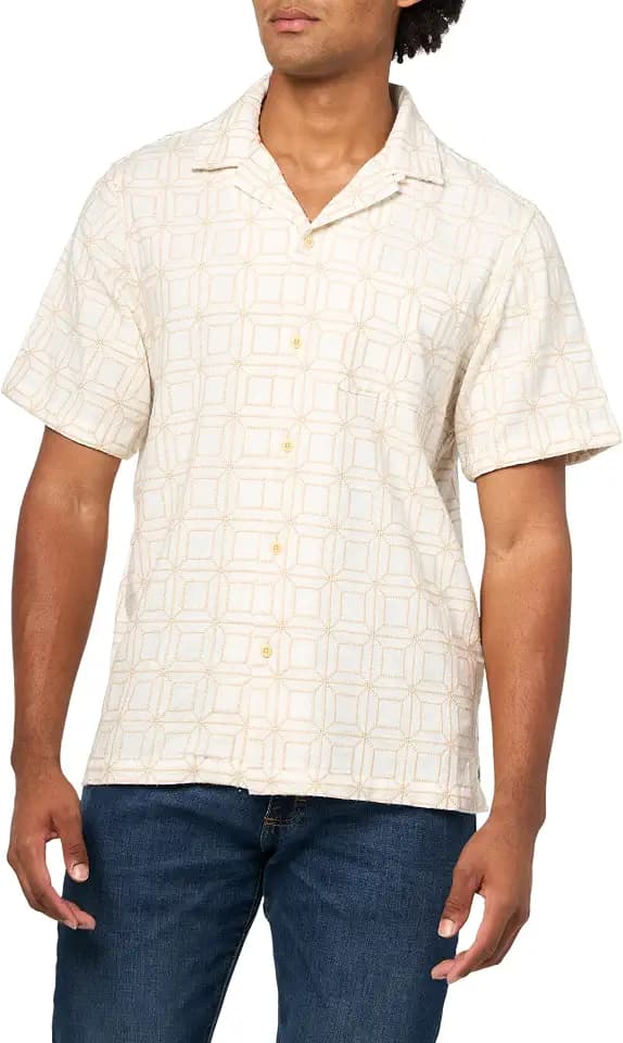 Lucky Brand Men's Short Sleeve Camp Collar Shirt