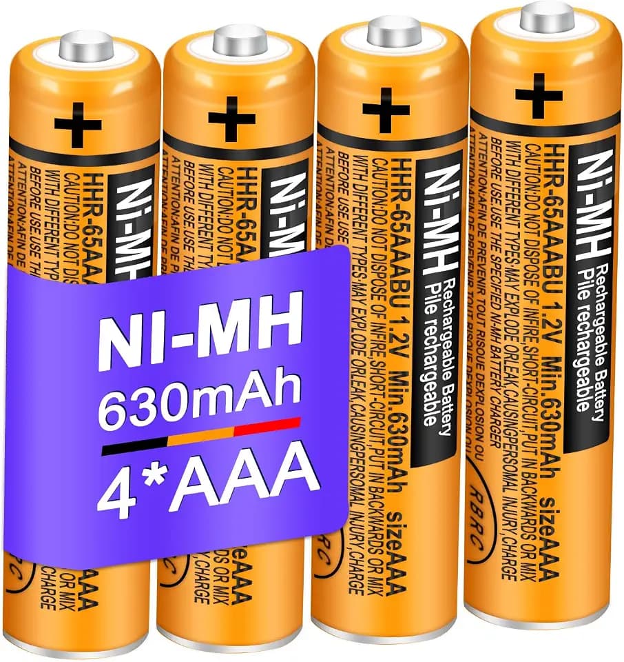 NI-MH AAA Battery Rechargeable for Cordless Phone 630mah-4Pack