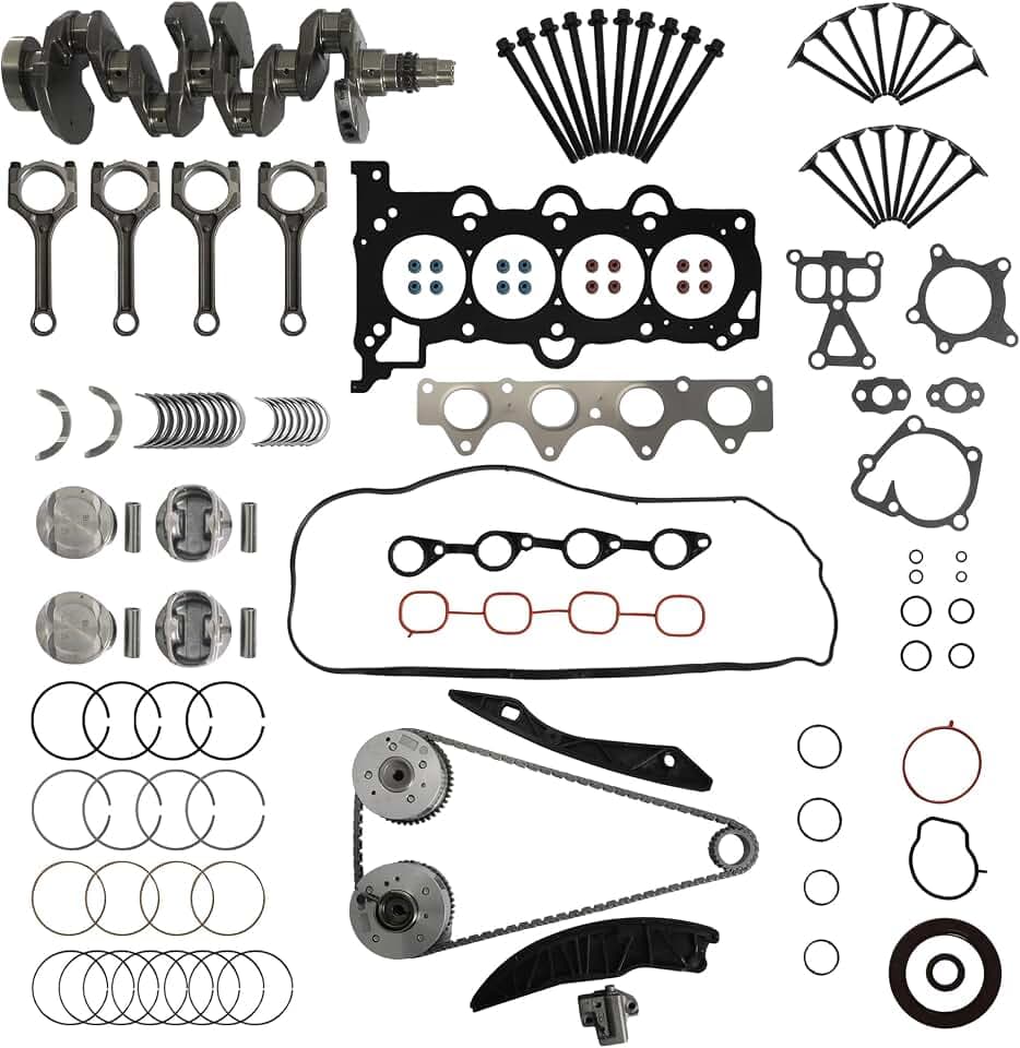 G4FG 1.6L Engine Overhaul Rebuild Kit w/Head Gasket Set Crankshaft Timing Chain Kit Connecting Rod Piston Kit Intake & Exhaust Valve Fit For Hyundai Solaris Accent i30 Kia Rio Soul Ceed 1.6L 2006-2022