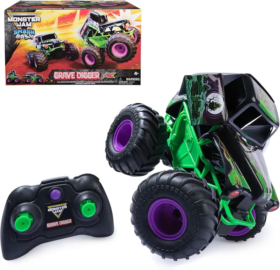 Monster Jam Smash 'n Bash Grave Digger RC Monstertruck, ab 4 Jahre