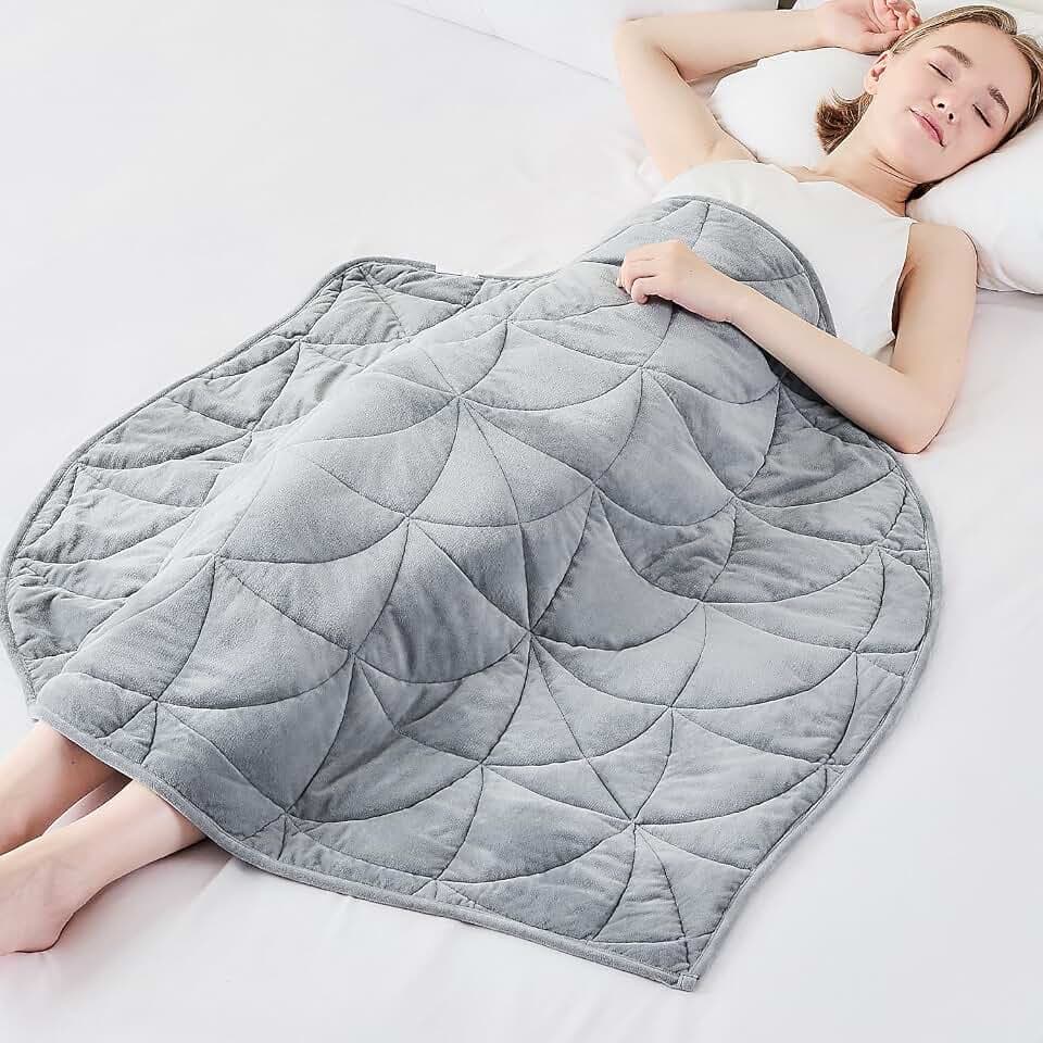Weighted Lap Blanket 7 lbs for Adults, Small Weighted Blanket, 40" x 52"