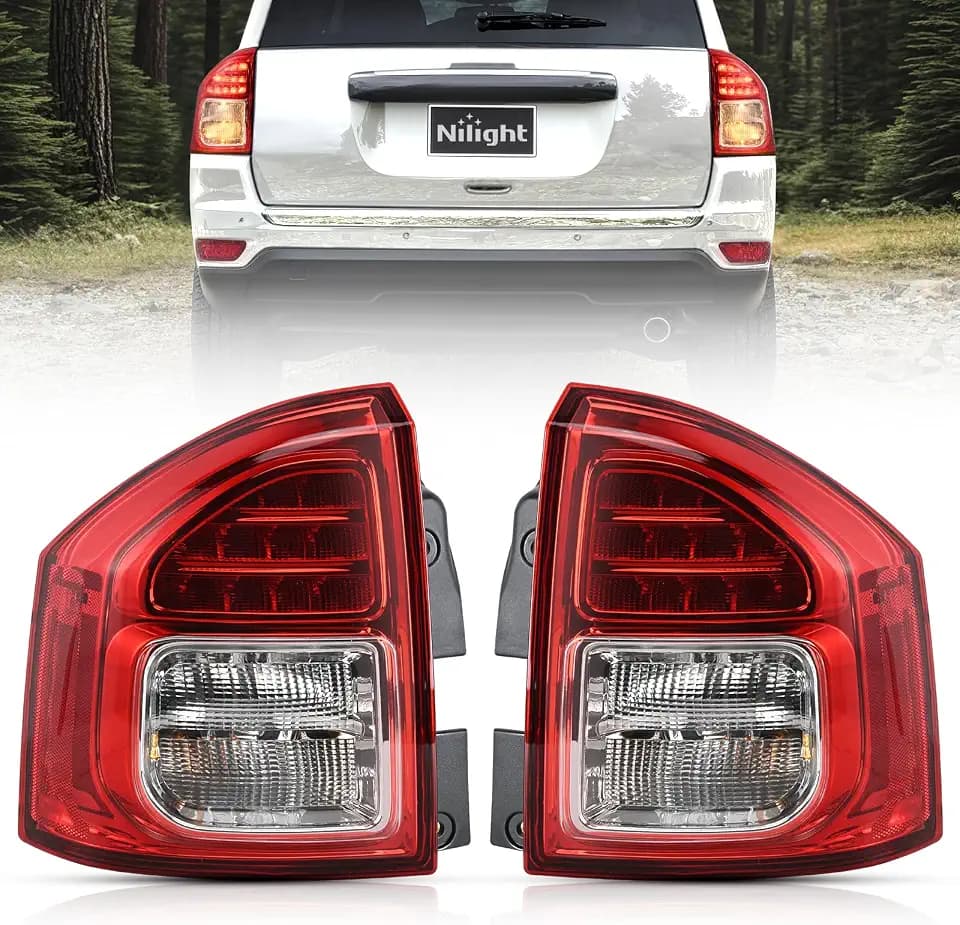 Nilight Taillight Assembly Compatible with 2011 2012 2013 Jeep Compass