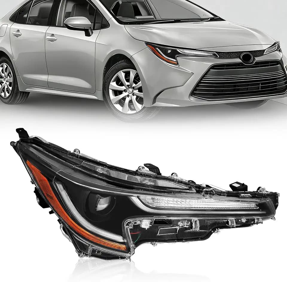 JFN Headlight Compatible with 2023-2024 Corolla LE w/LED DRL (Old, Passenger Side (Right))