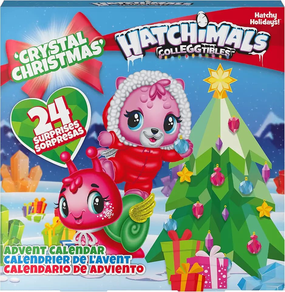Hatchimals 6044284 CollEGGtibles Crystal Christmas - Adventskalender mit 15 exklusiven Sammelfiguren und mehr als 24 Überraschungen