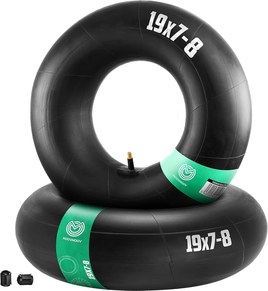 MOOVMOOV Schlauch 19x7-8 | Kompatibel mit Reifen 18x6.50, 18x7.50, 18x8.50, 18x9.50, 19x7-8 Zoll - Universale Größe mit TR13 Gerader Ventil - Für Rasentraktoren, Kleintransporter, Traktoren, etc.