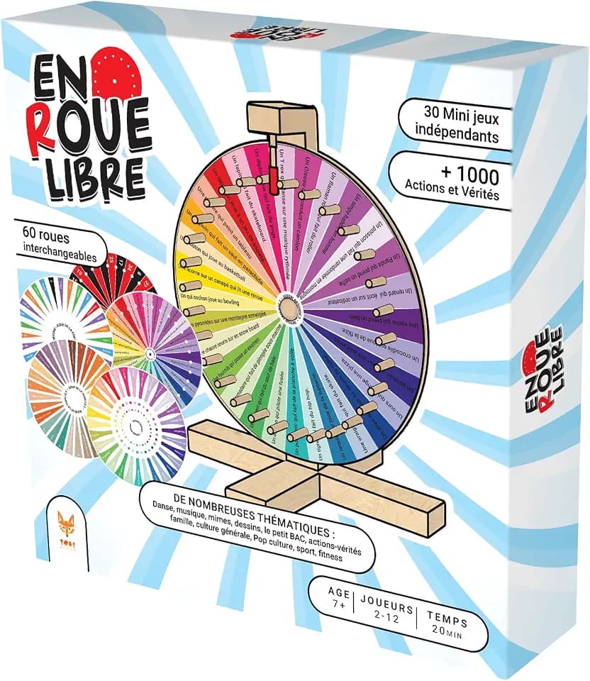Topi Games - en Roue Libre - Jeu de société - Jeu Enfant - A partir de 7 Ans - 2 à 12 Joueurs - MIC-124901