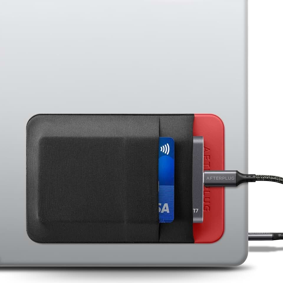 2-Pocket SSD & Hard Drive Holder for Laptop, Reusable 3M Adhesive