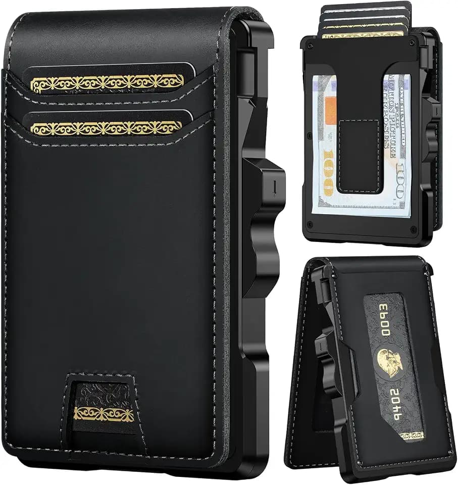 furid Genuine Leather Wallet for Men: Slim RFID Smart Minimalist Wallet